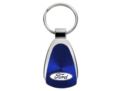 Ford Teardrop Key Fob; Blue
