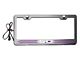 Illuminated License Plate Frame with 5.0 Logo; Purple Inlay (Universal; Some Adaptation May Be Required)