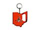 Keychain Bottle Opener with Cleveland Browns Logo; Orange