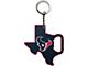 Keychain Bottle Opener with Houston Texans Logo; Blue and Red