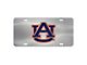 License Plate with Auburn University Logo; Stainless Steel (Universal; Some Adaptation May Be Required)