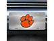 License Plate with Clemson University Logo; Stainless Steel (Universal; Some Adaptation May Be Required)