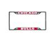 License Plate Frame with Chicago Bulls Logo; Chrome (Universal; Some Adaptation May Be Required)