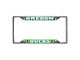 License Plate Frame with University of Oregon Logo; Chrome (Universal; Some Adaptation May Be Required)