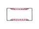 License Plate Frame with Washington State University Logo; Chrome (Universal; Some Adaptation May Be Required)