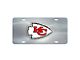 License Plate with Kansas City Chiefs Logo; Stainless Steel (Universal; Some Adaptation May Be Required)