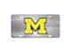 License Plate with University of Michigan Logo; Stainless Steel (Universal; Some Adaptation May Be Required)