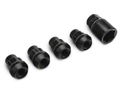 Locks with Key for Black Acorn Lug Nuts; 14mm x 1.5 (21-25 Mustang Mach-E)
