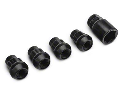 Locks with Key for Black Acorn Lug Nuts; 14mm x 1.5 (21-24 Mustang Mach-E)