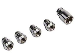 Locks with Key for Chrome Acorn Lug Nuts; 14mm x 1.5 (21-26 Mustang Mach-E)