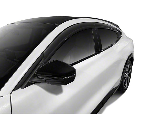 Low Profile Ventvisor Window Deflectors; Front and Rear; Dark Smoke (21-23 Mustang Mach-E)