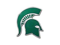 Michigan State University Embossed Emblem; Green (Universal; Some Adaptation May Be Required)