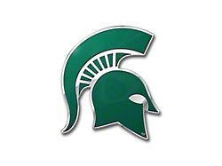 Michigan State University Embossed Emblem; Green (Universal; Some Adaptation May Be Required)