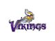 Minnesota Vikings Embossed Emblem; Purple and Yellow (Universal; Some Adaptation May Be Required)