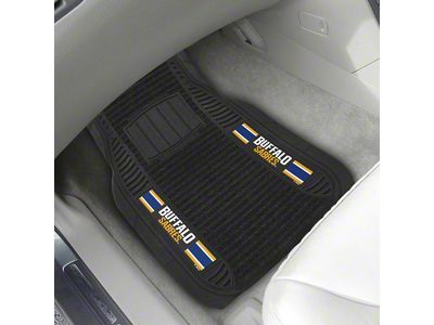 Molded Front Floor Mats with Buffalo Sabres Logo (Universal; Some Adaptation May Be Required)