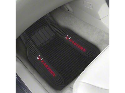 Molded Front Floor Mats with Eastern Washington University Logo (Universal; Some Adaptation May Be Required)