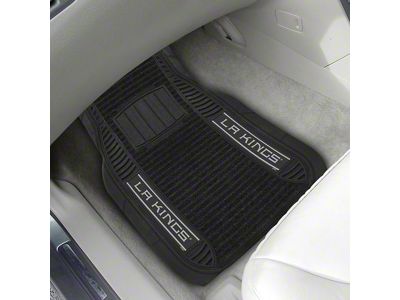 Molded Front Floor Mats with Los Angeles Kings Logo (Universal; Some Adaptation May Be Required)