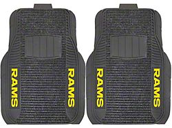 Molded Front Floor Mats with Los Angeles Rams Logo (Universal; Some Adaptation May Be Required)