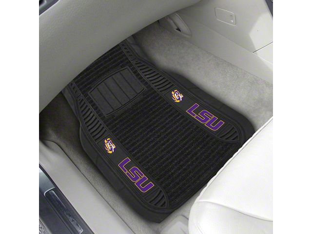 Molded Front Floor Mats with LSU Logo (Universal; Some Adaptation May Be Required)