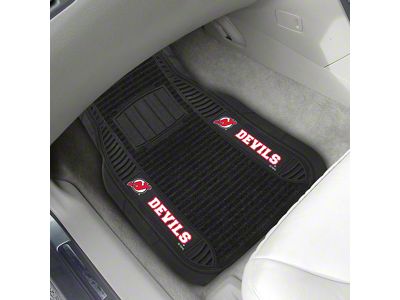 Molded Front Floor Mats with New Jersey Devils Logo (Universal; Some Adaptation May Be Required)