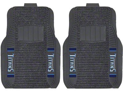 Molded Front Floor Mats with Tennessee Titans Logo (Universal; Some Adaptation May Be Required)