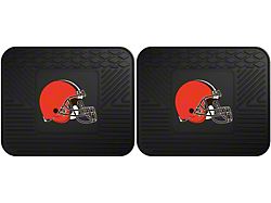 Molded Rear Floor Mats with Cleveland Browns Logo (Universal; Some Adaptation May Be Required)