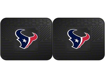 Molded Rear Floor Mats with Houston Texans Logo (Universal; Some Adaptation May Be Required)