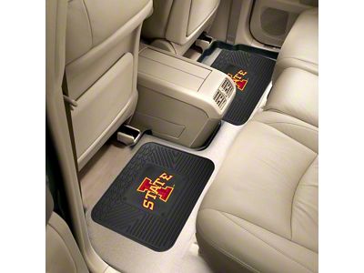 Molded Rear Floor Mats with Iowa State University Logo (Universal; Some Adaptation May Be Required)