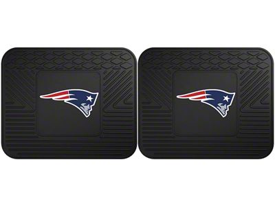 Molded Rear Floor Mats with New England Patriots Logo (Universal; Some Adaptation May Be Required)