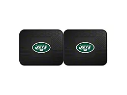 Molded Rear Floor Mats with New York Jets Logo (Universal; Some Adaptation May Be Required)