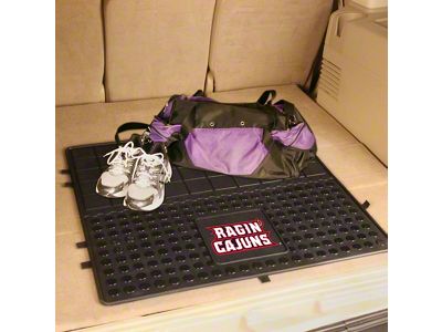 Molded Trunk Mat with University of Louisiana-Lafayette Logo (Universal; Some Adaptation May Be Required)