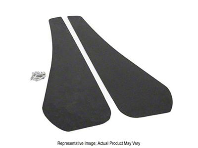 Mud Flaps; Front; Carbon Flash Metallic Vinyl (21-25 Mustang Mach-E)