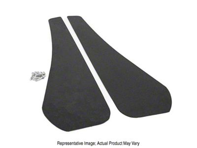 Mud Flaps; Front; Carbon Flash Metallic Vinyl (21-24 Mustang Mach-E)