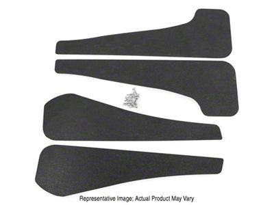 Mud Flaps; Front and Rear; Matte Black Vinyl (21-25 Mustang Mach-E)