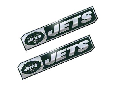 New York Jets Embossed Emblems; Green (Universal; Some Adaptation May Be Required)