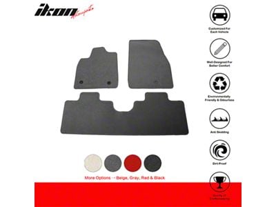 Nylon Carpet Front and Rear Floor Mats; Gray (21-25 Mustang Mach-E)