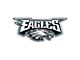 Philadelphia Eagles Embossed Emblem; White and Green (Universal; Some Adaptation May Be Required)