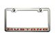 Polished/Brushed License Plate Frame with Bright Red Solid 2010 Style Mustang Lettering (Universal; Some Adaptation May Be Required)