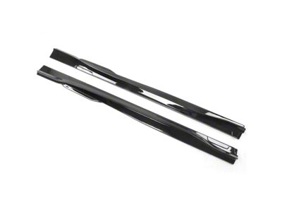 Side Skirts; Gloss Black (21-25 Mustang Mach-E)