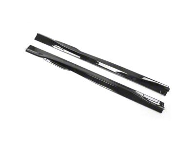 Side Skirts; Gloss Black (21-24 Mustang Mach-E)