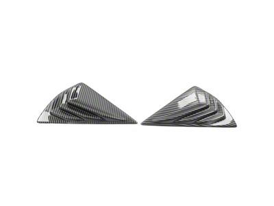 Side Window Louver Scoops; Carbon Fiber Print (21-25 Mustang Mach-E)