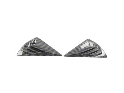 Side Window Louver Scoops; Carbon Fiber Print (21-24 Mustang Mach-E)