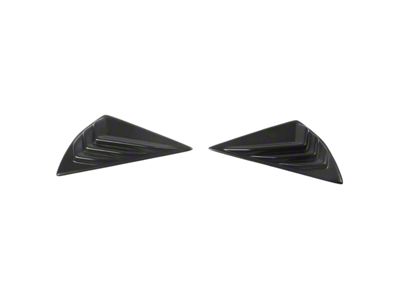 Side Window Louver Scoops; Matte Black (21-25 Mustang Mach-E)
