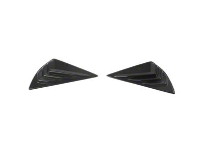 Side Window Louver Scoops; Matte Black (21-24 Mustang Mach-E)