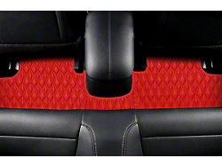 Single Layer Diamond Front and Rear Floor Mats; Full Red (21-25 Mustang Mach-E)