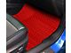 Single Layer Diamond Front and Rear Floor Mats; Full Red (21-24 Mustang Mach-E)