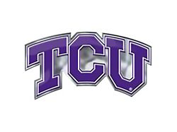 TCU University Embossed Emblem; Purple (Universal; Some Adaptation May Be Required)