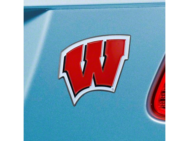 University of Wisconsin Emblem; Red (Universal; Some Adaptation May Be Required)