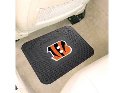 Utility Mat with Cincinnati Bengals Logo; Black (Universal; Some Adaptation May Be Required)