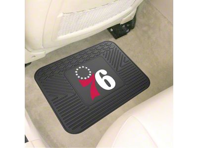 Utility Mat with Philadelphia 76ers Logo; Black (Universal; Some Adaptation May Be Required)